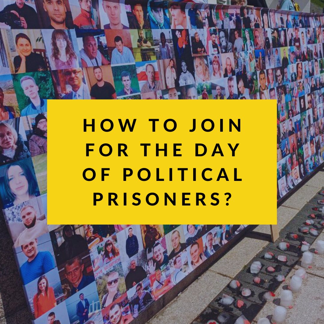 May 21 as a Day of Solidarity with Political Prisoners in #Belarus. spring96.org/en/news/115161 How can you join? 🙌Organise an action in your city in support of Belarusian #politicalprisoners. 👕On 21 May, add a symbol of the Day to your clothes: a yellow tag 🟨or a red heart 💟,