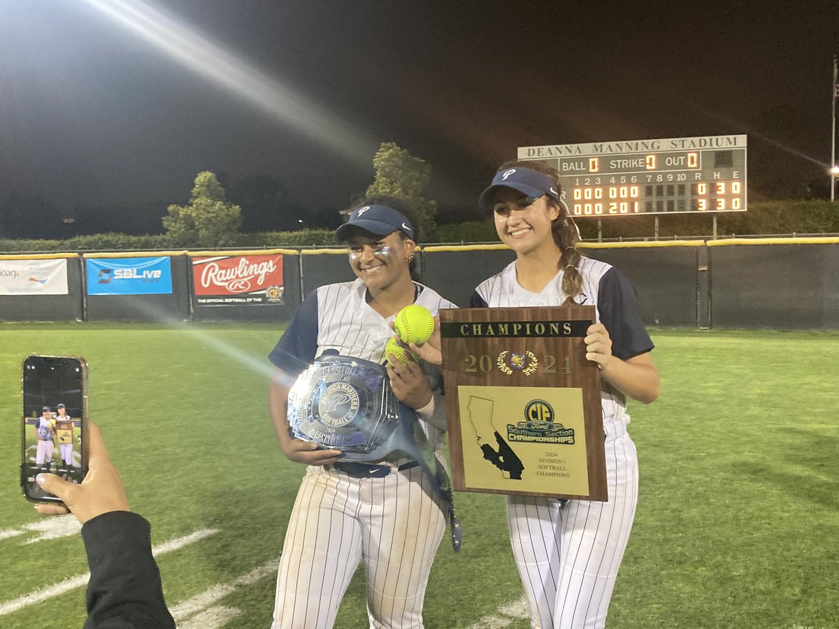 It was a special night for a special senior class at <a href="/PacHS_Softball/">Pacifica High School Softball🥎</a> whose journey featured overcoming adversity in the CIF quarters, breaking through for a title when they were 2nd in lg to back to back champs!
<a href="/D_maae32/">Dee Ma'ae - 2024 Extra Elite #30</a> 
<a href="/2024BrynneNally/">Brynne Nally</a> 
<a href="/KaniyaBragg/">Kaniya Bragg</a> 
@AnnikaSogsti 
<a href="/kcounts9/">Kayli Counts</a>
