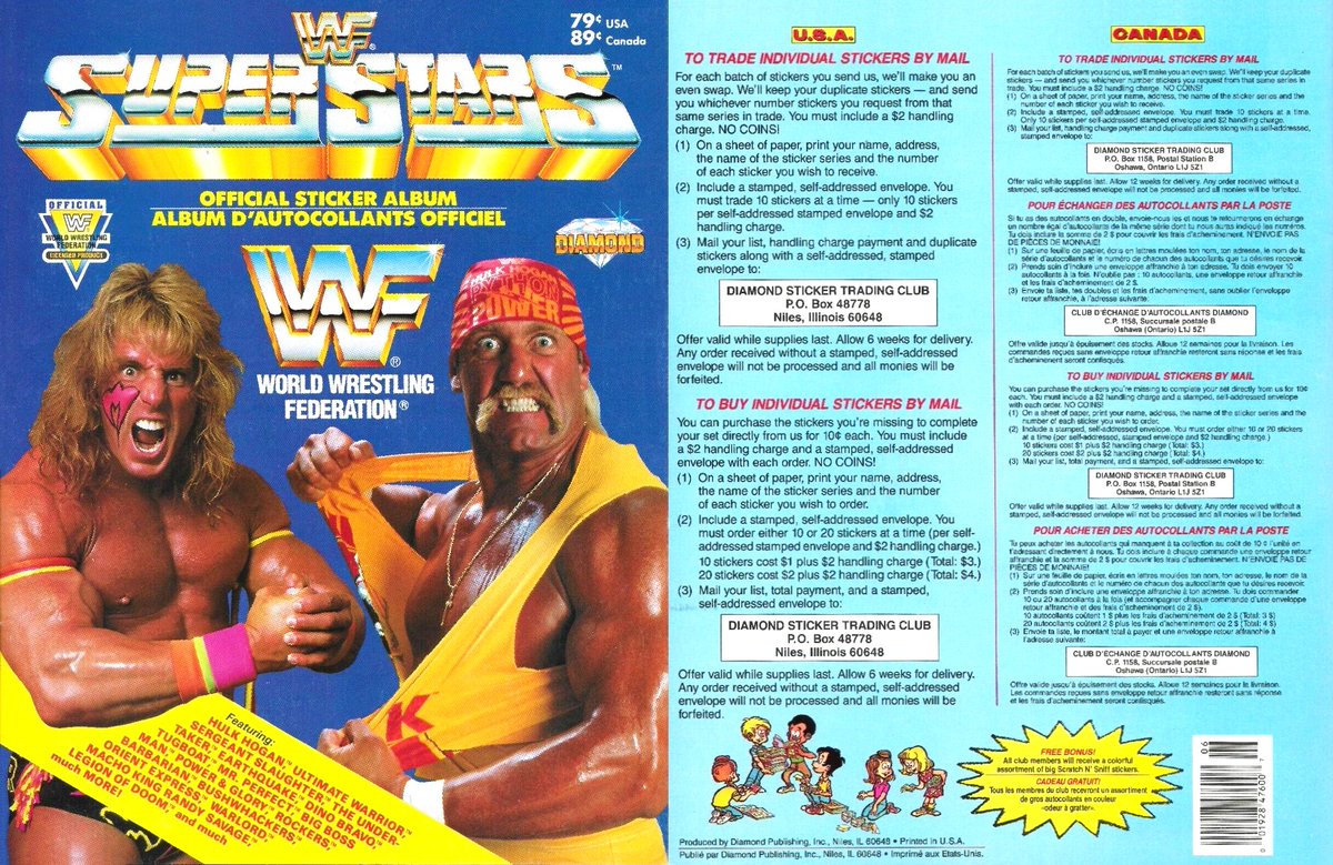 1991 WWF Superstars シール アルバム 新品未開封 1991 WWF Superstars