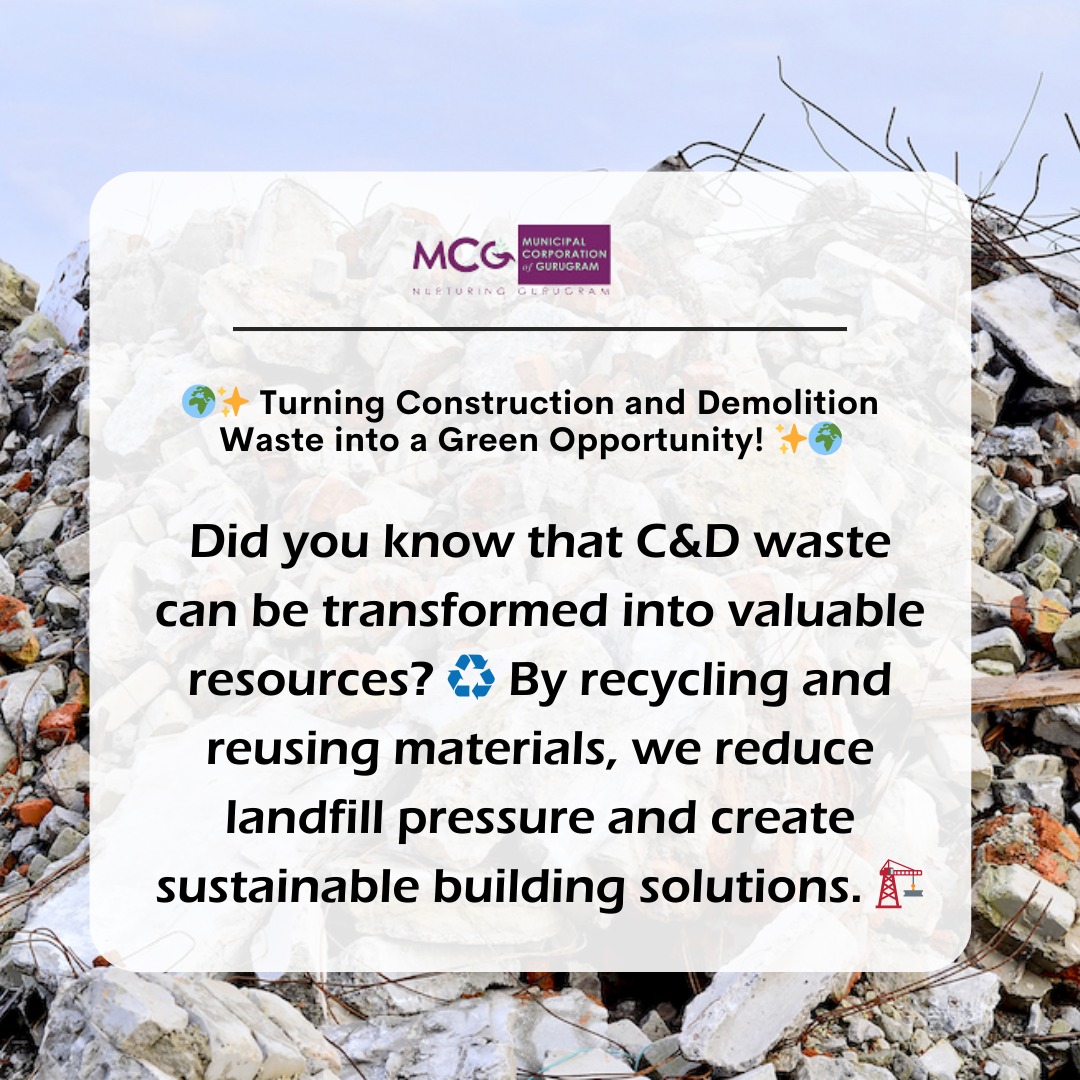 Turning Construction and Demolition Waste into a Green Opportunity! Join us in making a positive impact on the environment! Let's build a greener future. 📷📷 #sustainableconstruction #greenbuilding #recycle #ecofriendly #circulareconomy