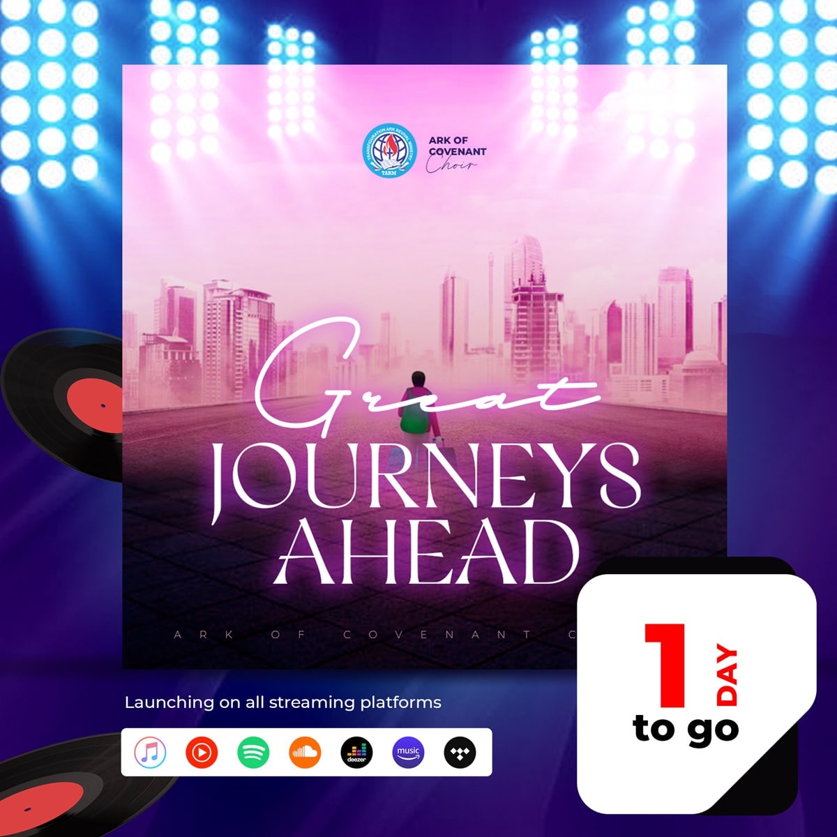 tarmglobal's tweet photo. It's 1 day to Ark Of Covenant Choir Single release titled Great Journeys Ahead.
Tomorrow, 19th May, 2024.
Anticipate - you won't be disappointed!!!
#GreatJourneysAhead
#ArkOfCovenantChoir
#SingleRelease
#19thMay https://t.co/e6iWcoV7VN