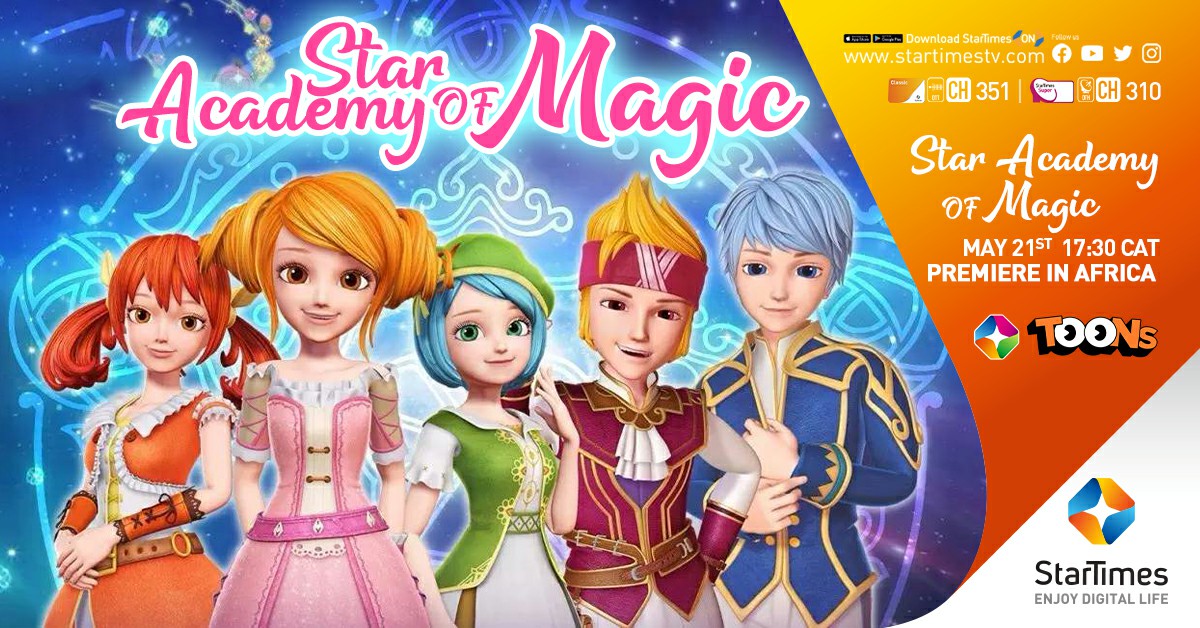 🔥 COMING THIS MAY🔥 Stay tuned to #STToons ch 351/310 for #StarAcademyofMagic where dreams become a reality. Premiering 21st May, watch it every Monday to Friday at 6:30pm. >>Subscribe to the Basic Bouquet or Smart Bouquet for only Ksh 749/- and 1199/- respectively to enjoy