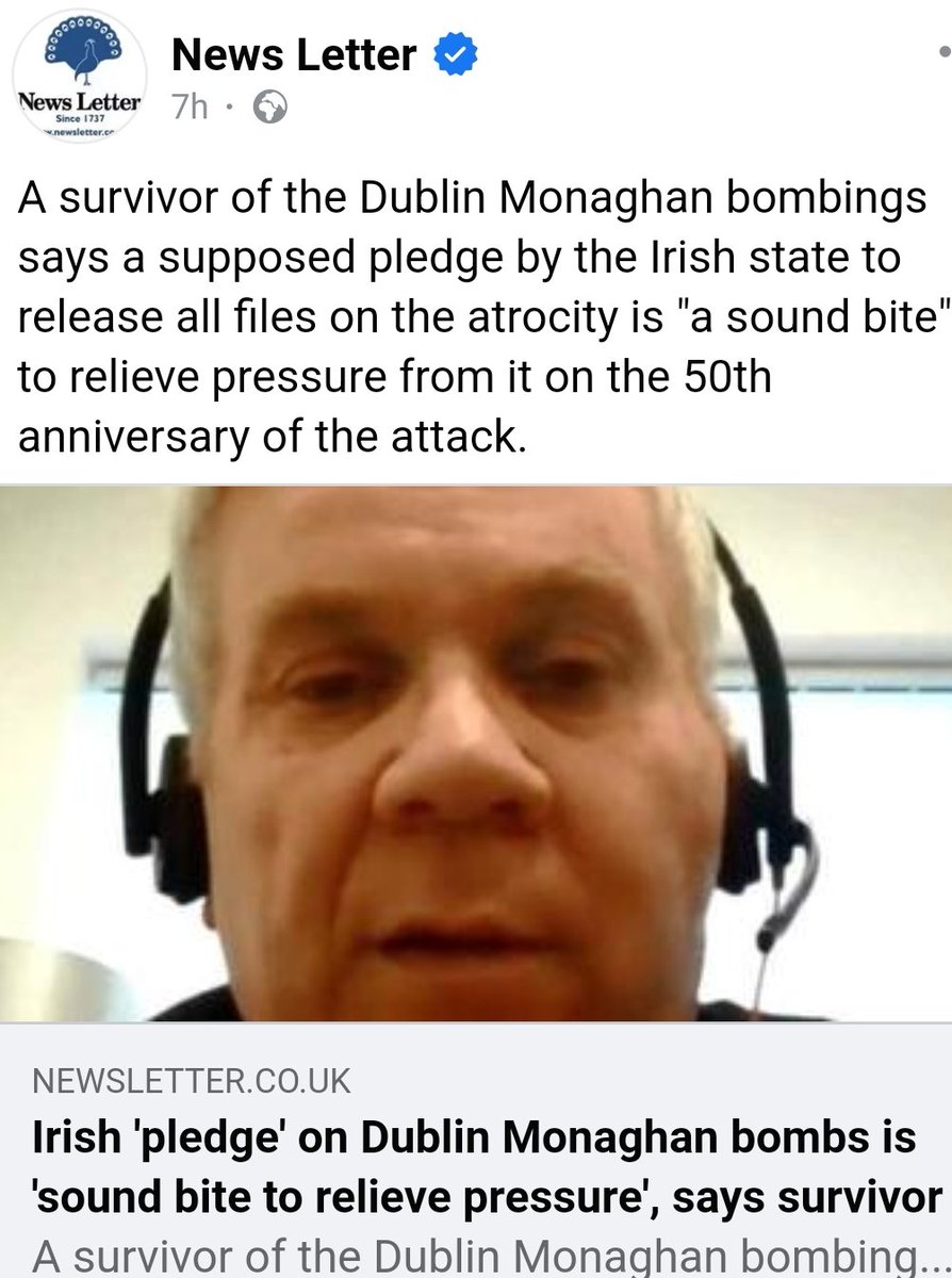 Anniversary of the Monaghan and Dublin bombings and here's @News_Letter angle on it.. Irish government must come clean... not a single word of condemnation about the security force involvement 🙄