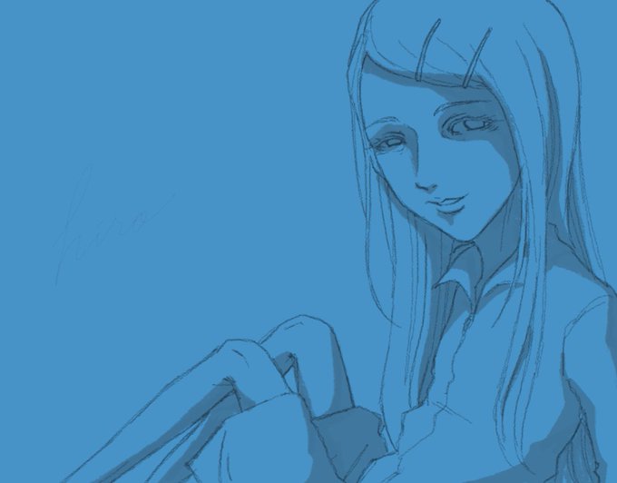 「blue theme long hair」 illustration images(Latest)