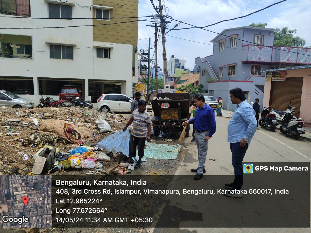 Drain choking locations near LBS layout inspection by ZC Mahadevapura