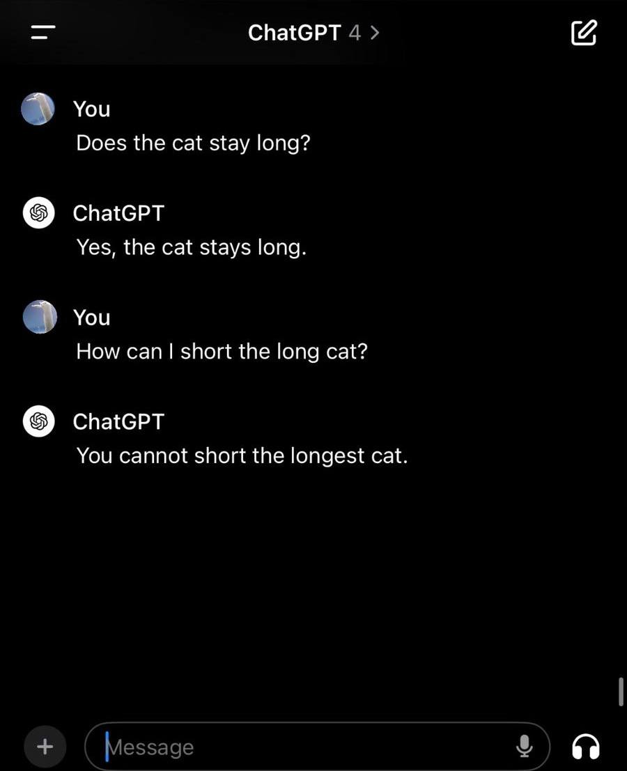 We spoke to CatGPT today and they informed us that the cat does indeed stay $LONG and cannot be shorted!