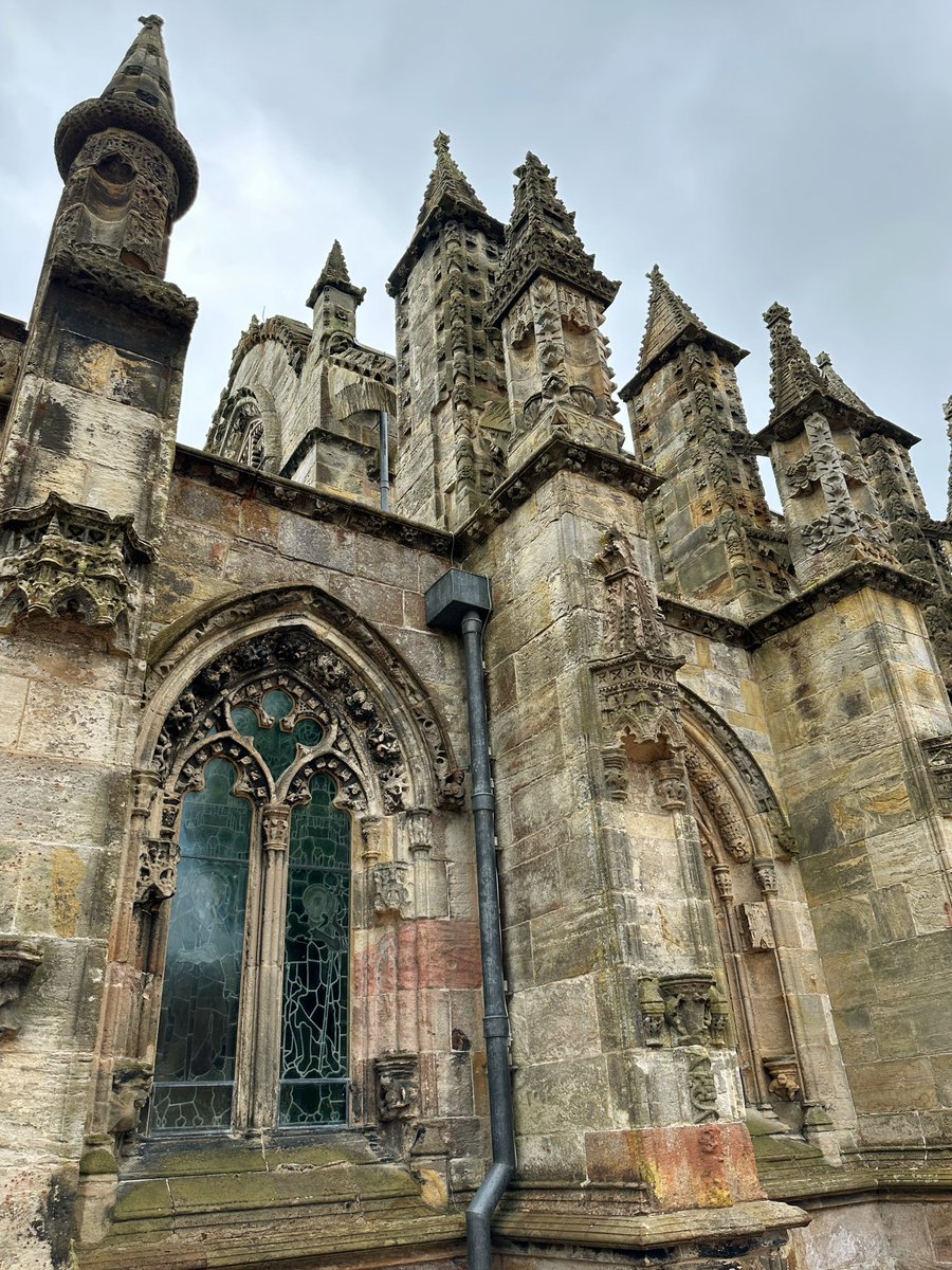 Went to Roslyn Chapel yesterday. Such a tight, compact, place. Inside a mass of detail. Very interesting (and very busy!).