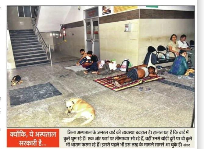 #भाजपा राज’ का सरकारी #अस्पताल
#ज़मीन पर लोग लेटे, श्वानों के साथ!
@samajwadiparty
#कभी_नहीं_चाहिए_भाजपा