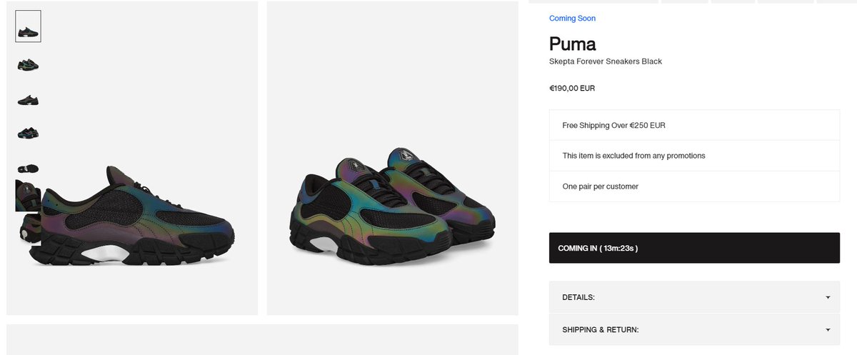 OUT in 10 minutes

Skepta x Puma Forever Black Iridescent on Slamjam

rflsnk.link/Glj6V7Zt