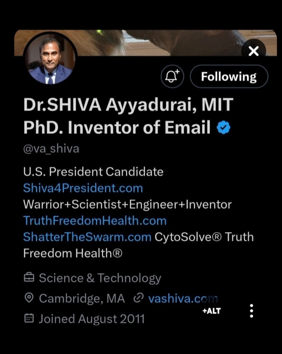 @William79735801 Another option 💥 Vote For Dr Shiva 💥 Presidential candidate against Zionism and big government 💥 Americas only option 💥 Trump is owned by the Zionists 💥 Independent