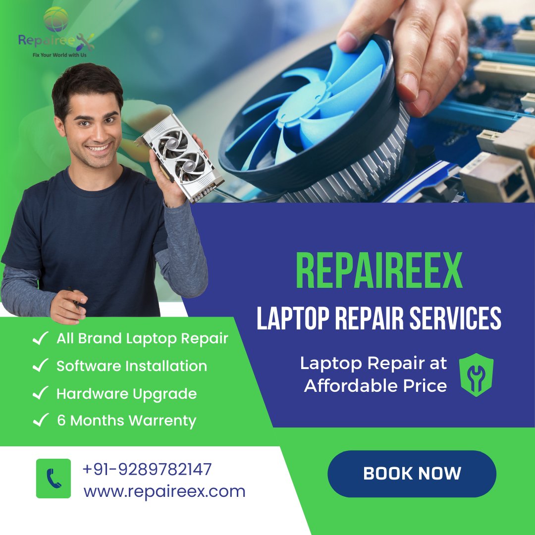 Get professional laptop repair services near you. Fast and reliable fixes for any issue. Trust our experts today! 
 
 Call now at +91-9289782147 or visit our website repaireex.com for fast, reliable service!
 
 #LaptopRepair #TechSupport #ComputerFix #repaireex