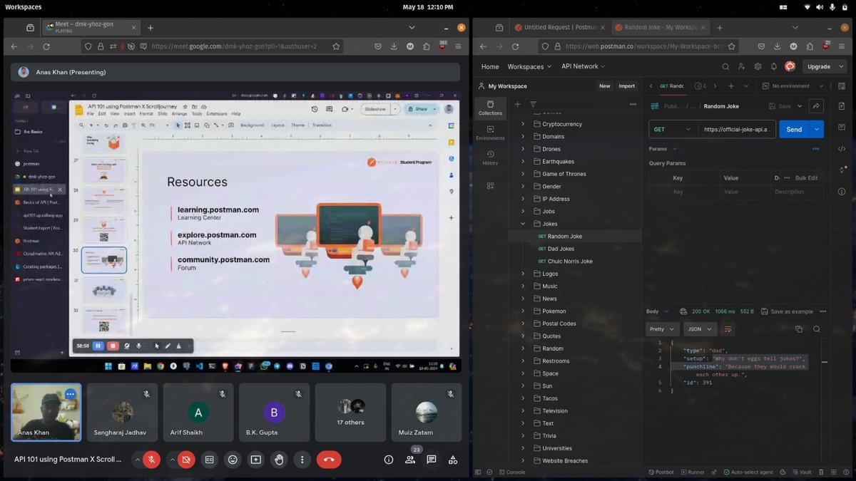 Thanks for such an impressive session @ScrollJourney and @anaskhan_28 on Postman API Development!
#ScrollJourney #Postman