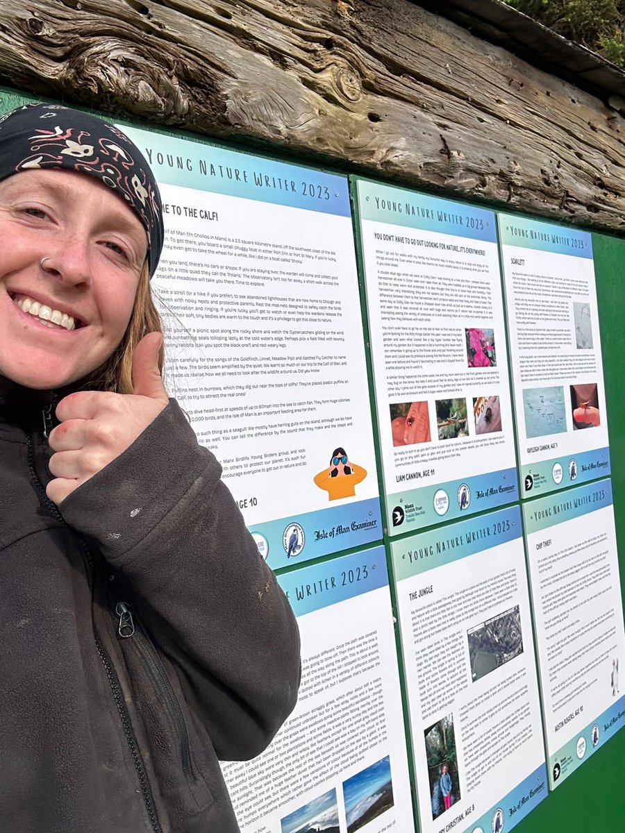 Great news… The winning entries from our Young Nature Writer competition 2023 are on display on the Calf of Man so visitors this season can enjoy them. This is especially good as one of the entries is called ‘Come to the Calf!’ biosphere.im/news/young-nat… #OurBiosphere