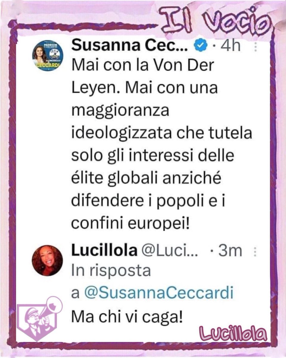 Lucillola @LucillaMasini #18maggio #Ilvocio #Ceccardi #VonderLeyen #UnioneEuropea