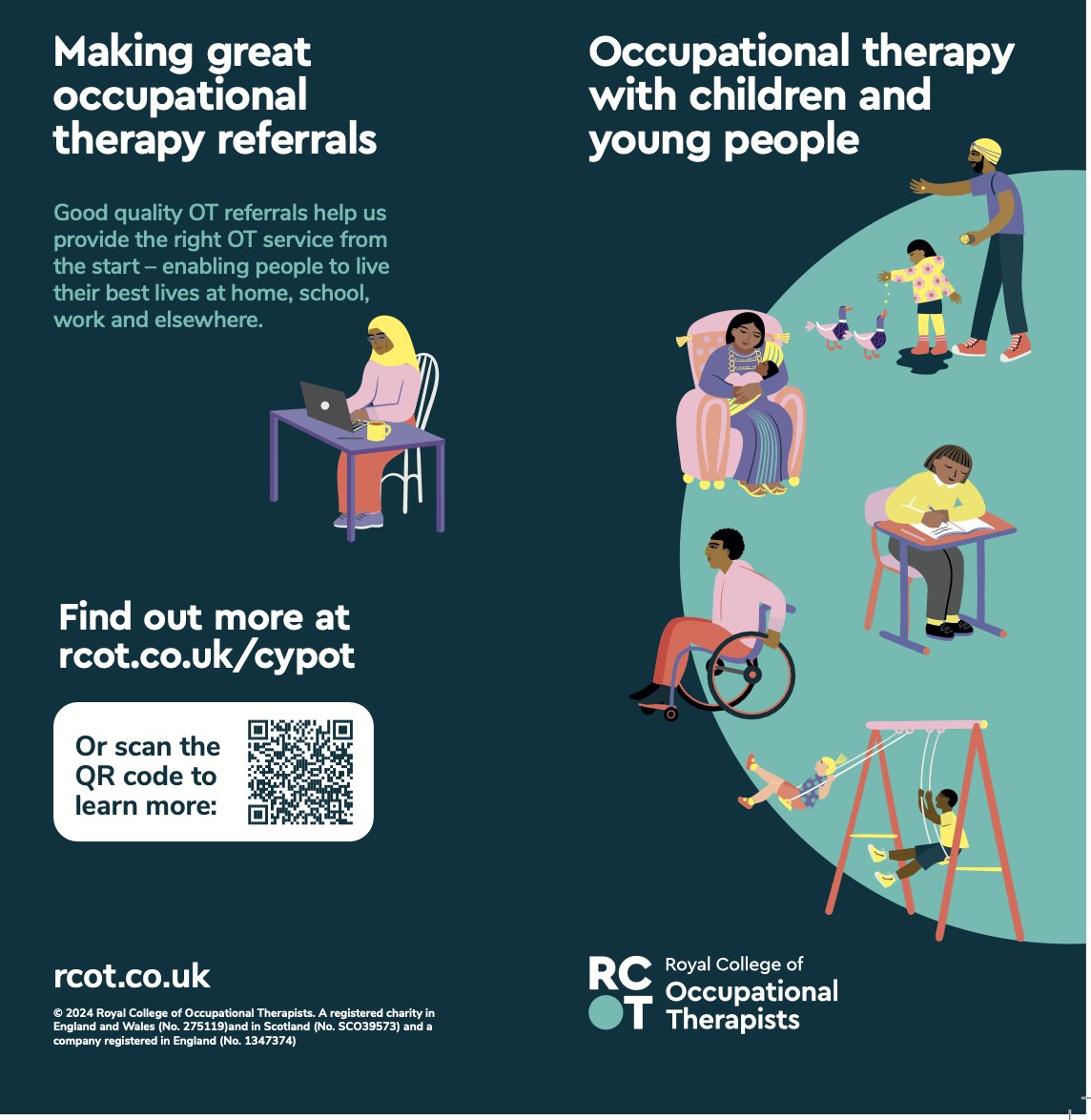 Spread the impact Occupational Therapy can have for Children and Young People! The latest @theRCOT leaflet showcases the invaluable role OT plays in enhancing daily occupations. Download now and share insights beyond the profession! #OccupationalTherapy rcot.co.uk/node/3652