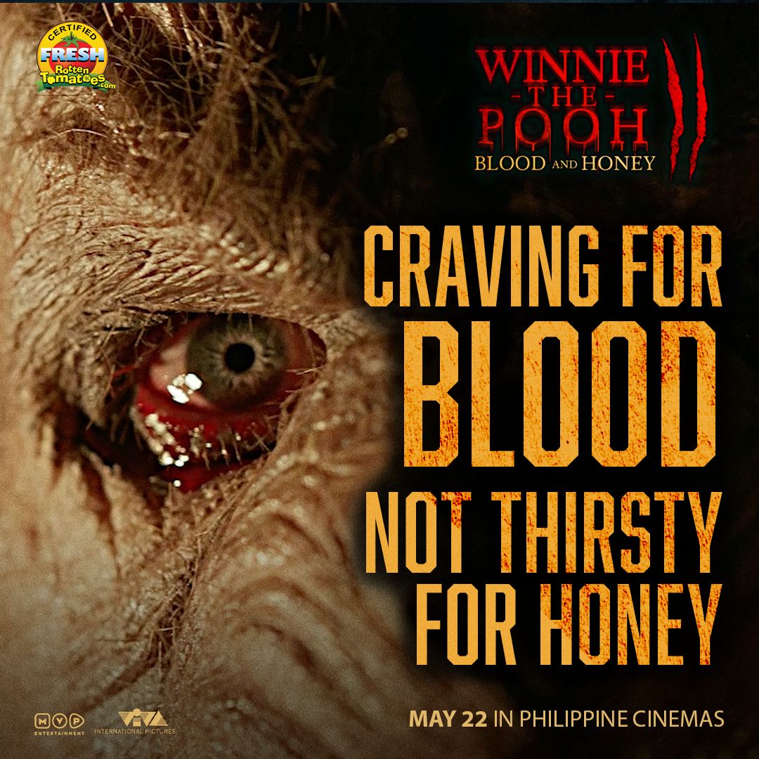 BEWARE! His THIRST cannot be quenched by HONEY alone; he needs BLOOD! The DEADLY and HORRIFYING sequel returns to the Philippine big screen! 'WINNIE THE POOH: BLOOD and HONEY 2', NOW SHOWING in Philippine Cinemas! #WinnieThePooh2 #Blood&Honey2