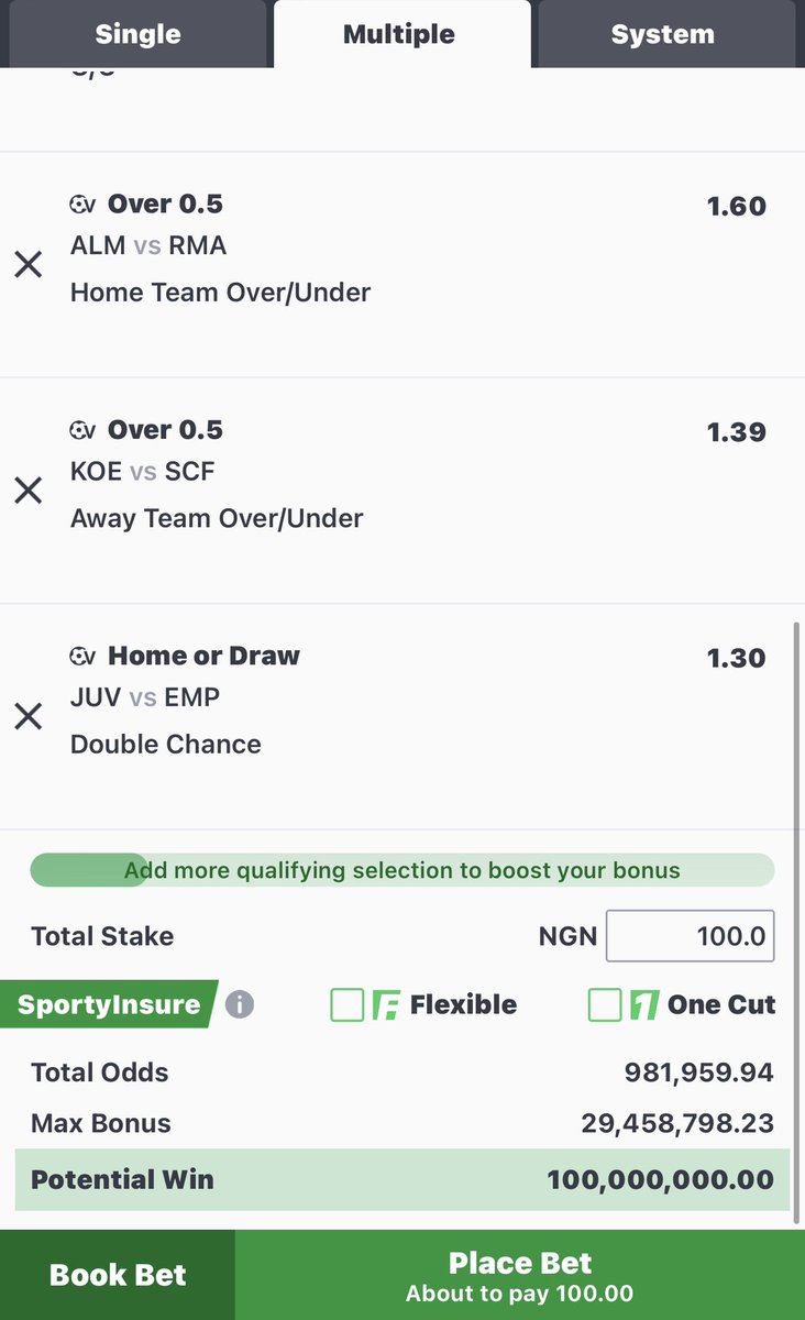 Another set Drop your Sportybet ID ₦3,000 each 20 people Lemme fund some followers, we win together here I don’t wanna cast this update❌❌ Immediately we clock 9:00AM I will drop code on Telegram for those who are interested in this mega odds. Join telegram: