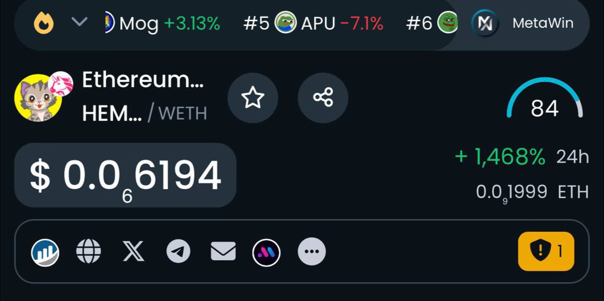Hemule_Erc20's tweet photo. $Hemule just updated on #Dextools 

https://t.co/kk87O4N0dj https://t.co/dXgOciOM1y