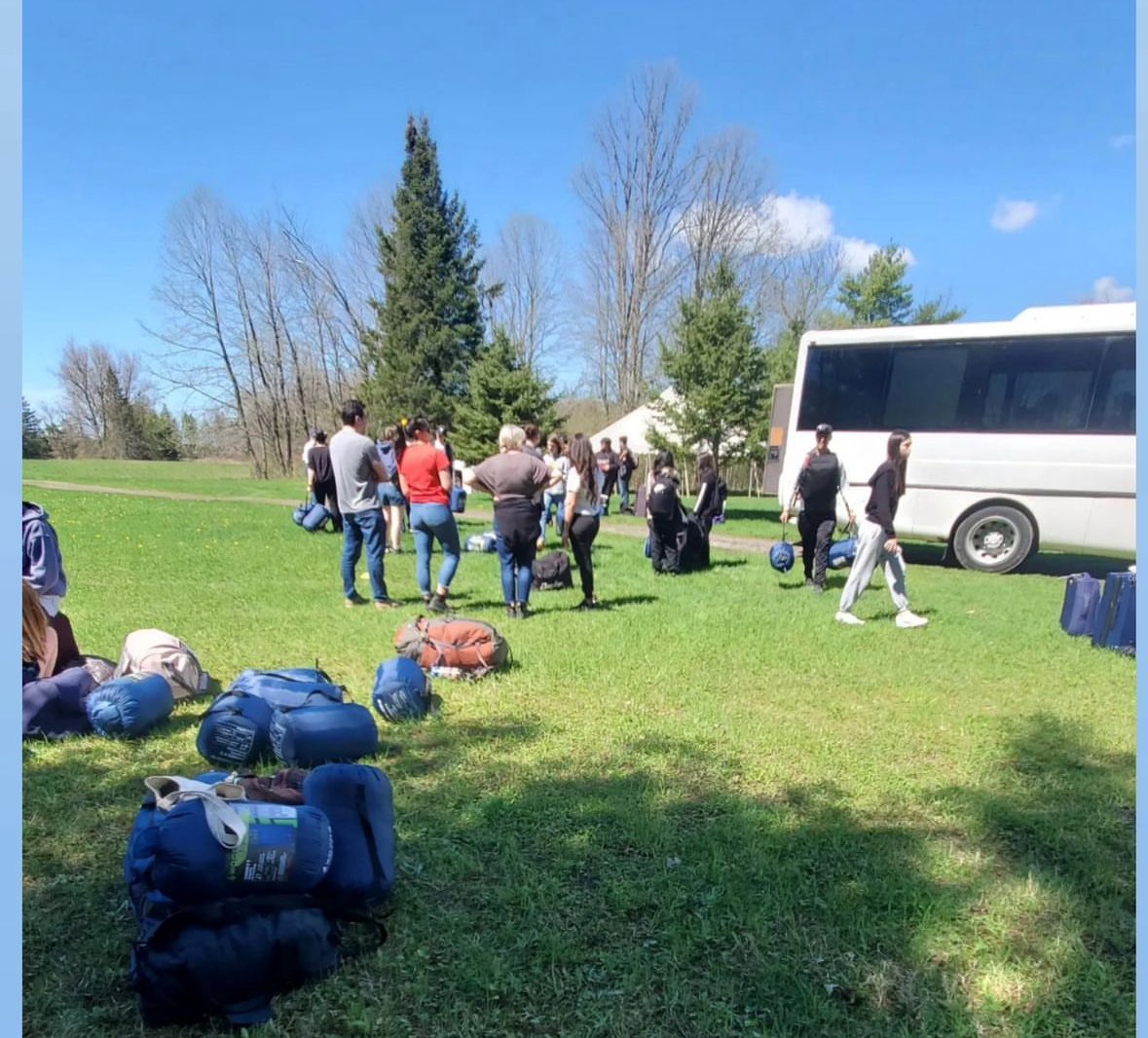 Welcoming guests all the way from Deh Gah School in Fort Providence, NWT. Negha Dágǫndıh! We are so happy to see you again!  <a href="/NotreDameOCSB/">Notre Dame High School</a> <a href="/MrsRupertOCSB/">Mrs Rupert</a> <a href="/ocsbindigenous/">OCSB Indigenous Ed</a>