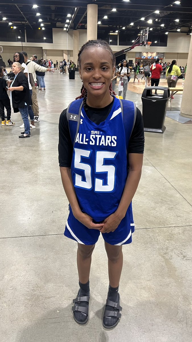 SR1 Lady Allstars 15U 

These PGs put on a scoring frenzy. Displayed leadership and very aggressive defense to lead them to victory‼️

#45 Khylah Thompson 17Pts 
#55 Jamiya Jones 14pts 

Check them out tomorrow at BJCC on Court 2 @ 9AM.