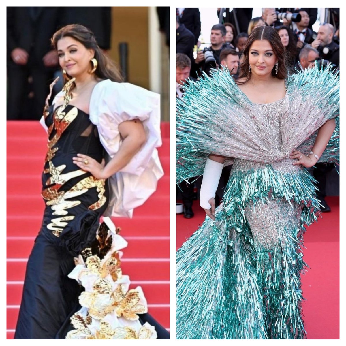 Which of Aishwarya Rai Bachchan's #cannes2024 look did you like better?