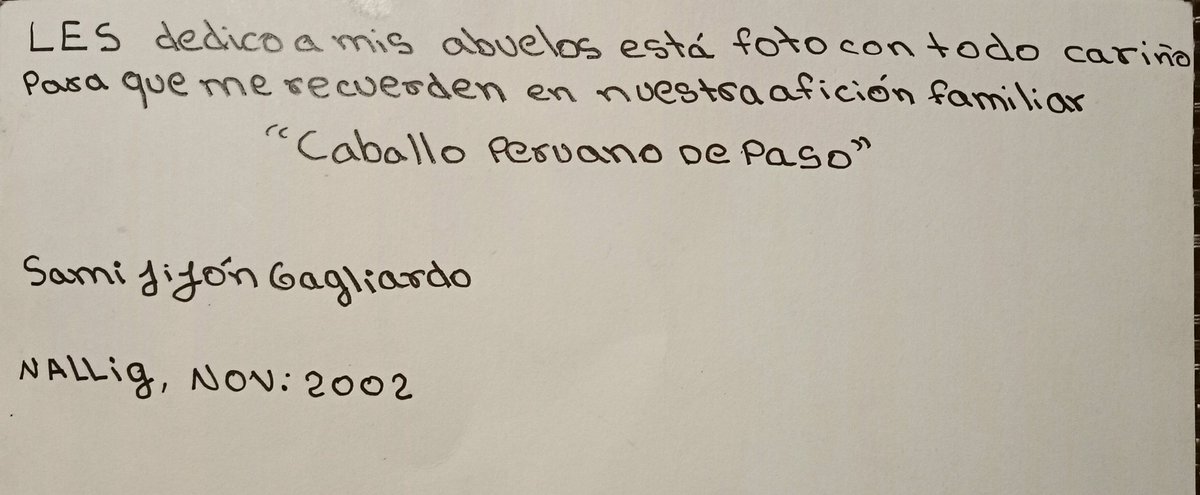 PEDRO PABLO JIJÓN (@pablojijon) on Twitter photo Sembrar la semilla de la afición familiar, cosechar con gratitud hijos fuertes y honestos.
Caballo de silla impreso en la genética montubia.
<a href="/SamiGagli/">Samantha J. G.</a>
#Nallig2002 #Cuenca #PasoPeruano Sembrar la semilla de la afición familiar, cosechar con gratitud hijos fuertes y honestos.
Caballo de silla impreso en la genética montubia.
<a href="/SamiGagli/">Samantha J. G.</a>
#Nallig2002 #Cuenca #PasoPeruano