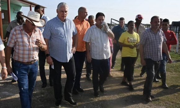 El presidente de #Cuba @DiazCanelB visitó este viernes sitios de interés económico en la central provincia de Ciego de Ávila, como parte de los recorridos establecidos por el Gobierno para impulsar la economía. escambray.cu/?p=332885