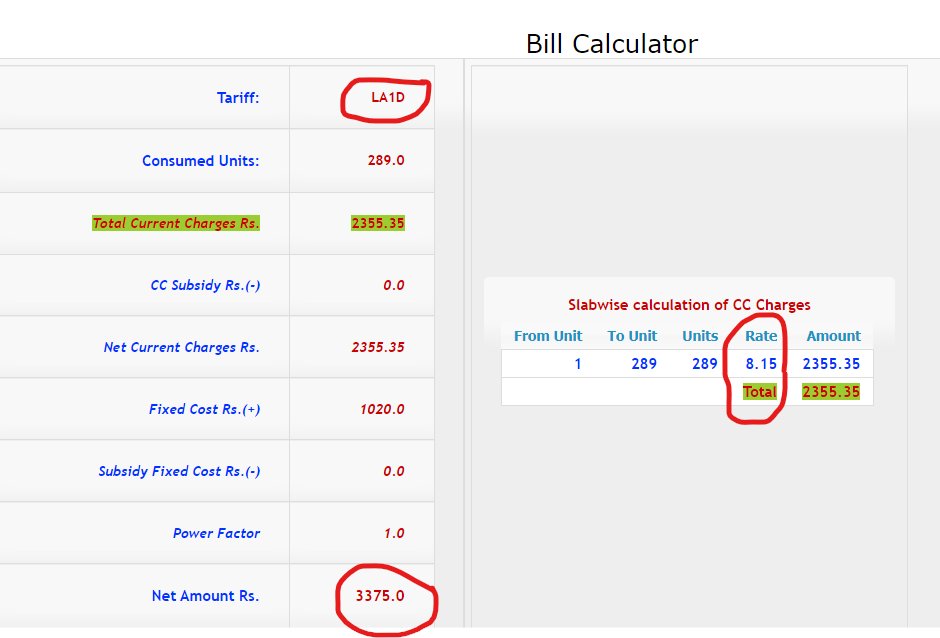 msatheesh84's tweet photo. @TANGEDCO_Offcl 
LA1D Tariff (still showing Rs.8.15 instead of Rs.5.5) not updated in Bill Calculator of official website.kindly do the needful. https://t.co/9fkYarzq0i