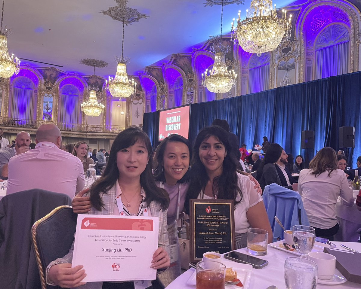 So proud of my trainees receiving Emerging Scientist Award and Travel Award from the @ATVB council.
