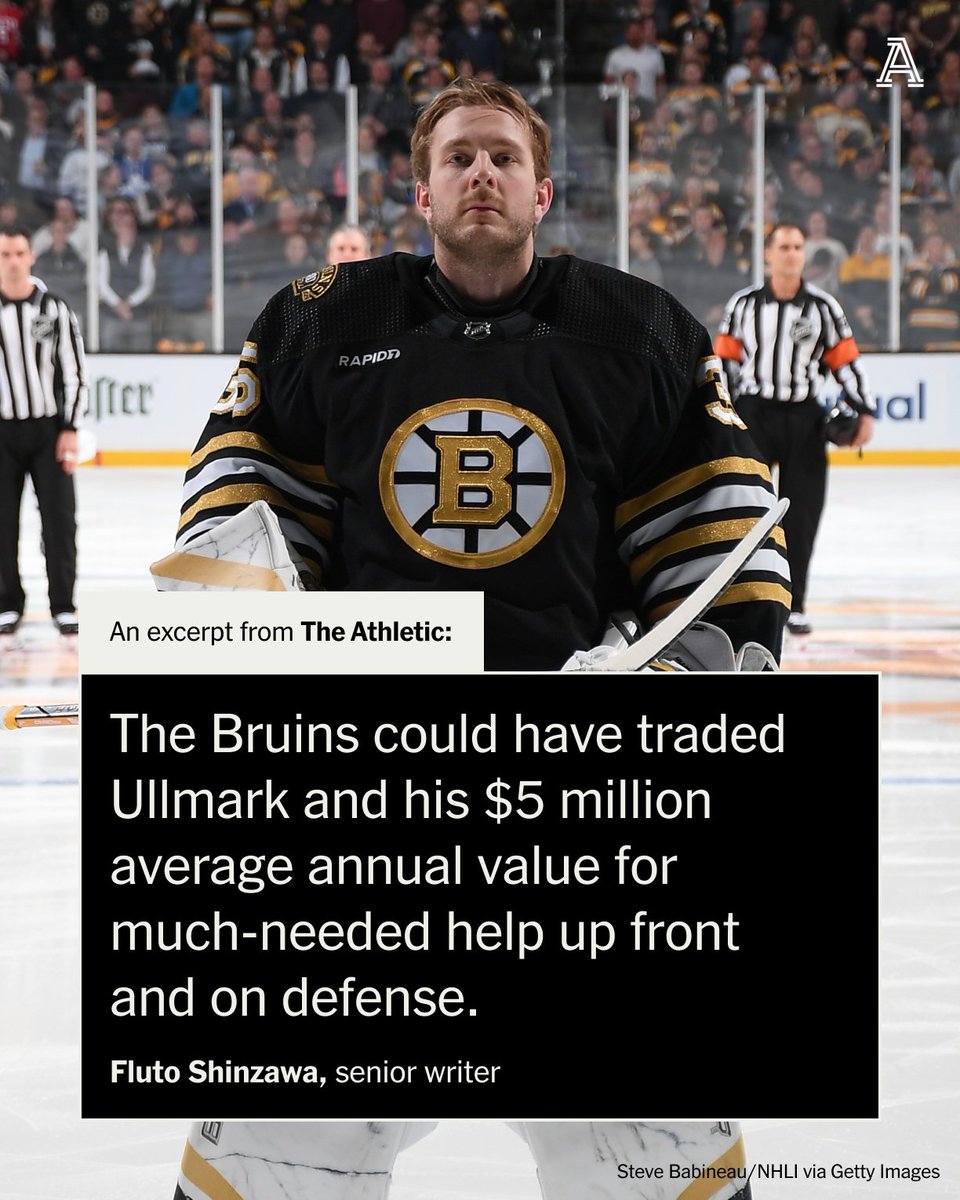 The Bruins’ No. 1 strength was their goaltending rotation of Jeremy Swayman and Linus Ullmark. The problem? They only had one postseason net. Now, GM Don Sweeney has to find a new home for Ullmark and pay Swayman. What’s next for the Bruins ⤵️ nytimes.com/athletic/54935…