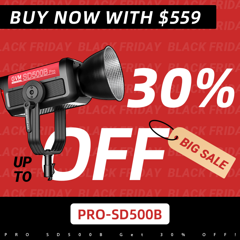 GVM Big News!
🎉GVM pro SD400B Huge Discount.
Now available for only $499! 💰
400B:bit.ly/44P13ZI
🎉GVM PRO SD500B 💸 Save $240!
Don’t hesitate. Shop now!
500B: bit.ly/3UOUy4F

#ProSeries #Pro400B #Pro500B #gvmled #bicolorlight #photography #filmgear #discount