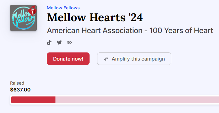 Day 1 of Mellow Hearts '24 is coming to a close. <a href="/iashiaya/">iashiaya 🌠 Wish VTuber 🌟</a>, <a href="/zenbutsleepier/">Zen💙🌙</a>, <a href="/captlinger/">Linger</a>, <a href="/GuyNameMike/">GuyNameMike 🎮</a> and <a href="/Teknoslade86/">Tekno</a> closed out the day with $637 raised so far for the American Heart Assocation. The event is only just getting started.