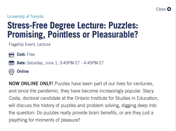 Register for my Stress Free Degree Puzzle Lecture - secureca.imodules.com/s/731/18/regis…