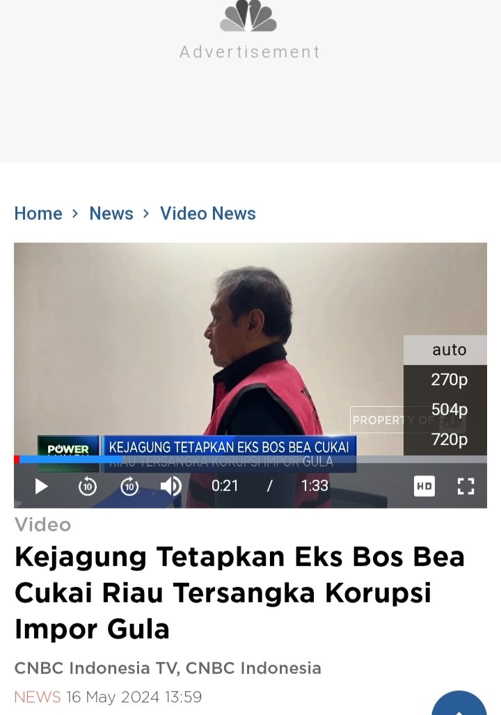Kejaksaan Agung menetapkan tersangka baru dalam dugaan tindak pidana korupsi pada kegiatan importasi gula oleh Sumber Mutiara Indah Perdana (SMIP) tahun 2020-2023. Ia adalah RR selaku Kepala Kantor Wilayah Bea Cukai Riau periode 2019-2021.