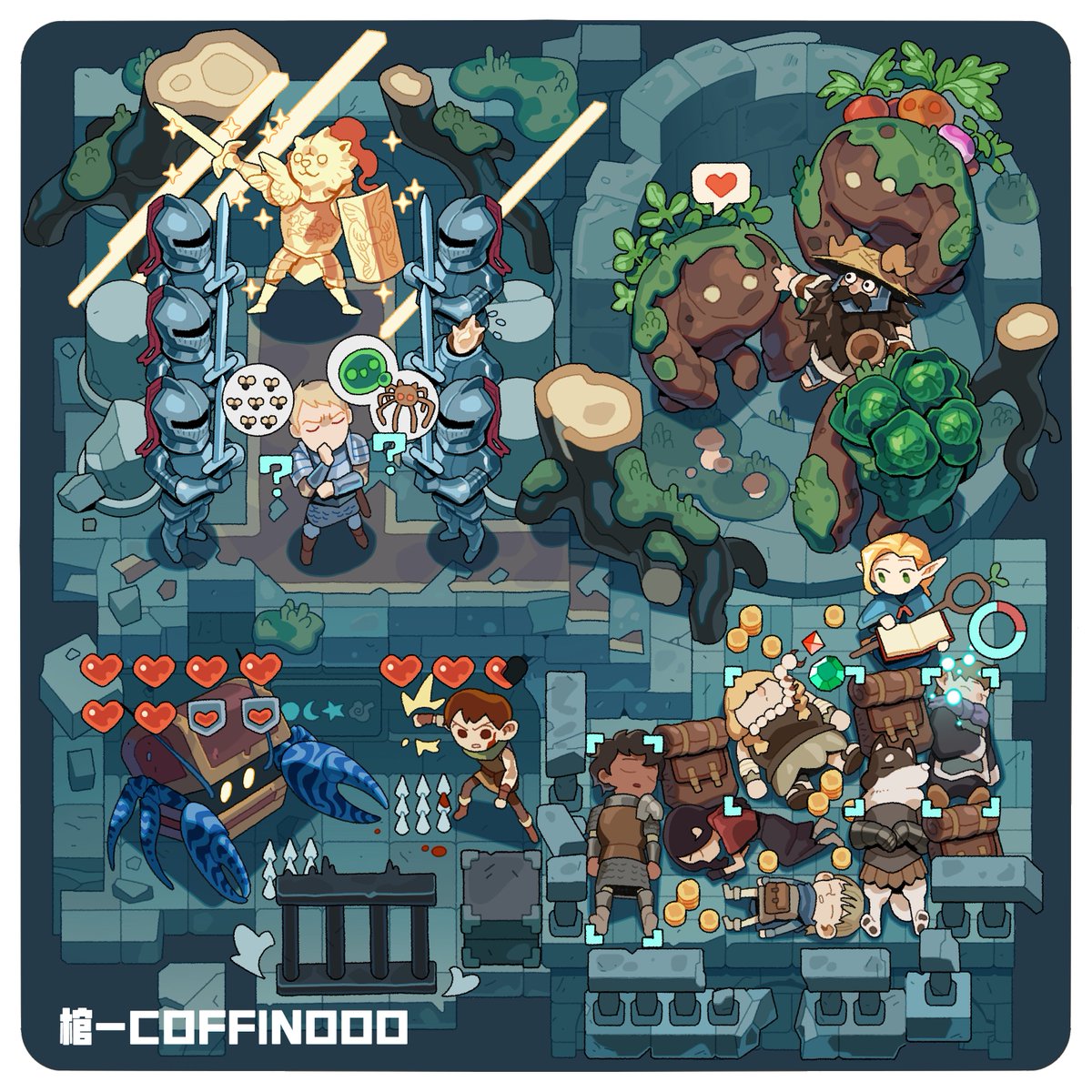 #dungeonmeshi #ダンジョン飯 #迷宫饭
Dungeon three floors
🦾🥕🥔🥬🦀🪙💎