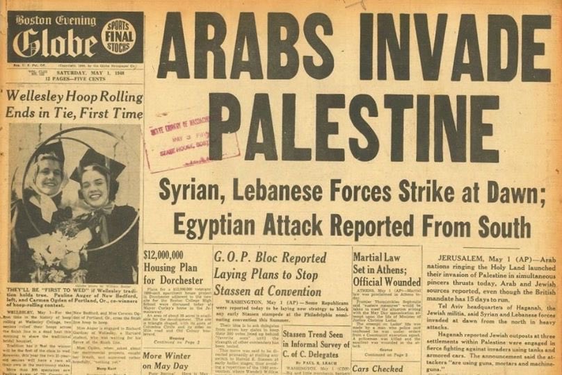 Wie die Geschichtsschreibung der Araber funktioniert...

Am 15. Mai 1948 greifen Araber den neugegründeten jüdischen Staat Israel an, nachdem diese die Araber, die sich dort befinden, dazu auffordern, Israel zu verlassen. 700'000 Personen folgen dem Ruf, nachdem arabische Staaten