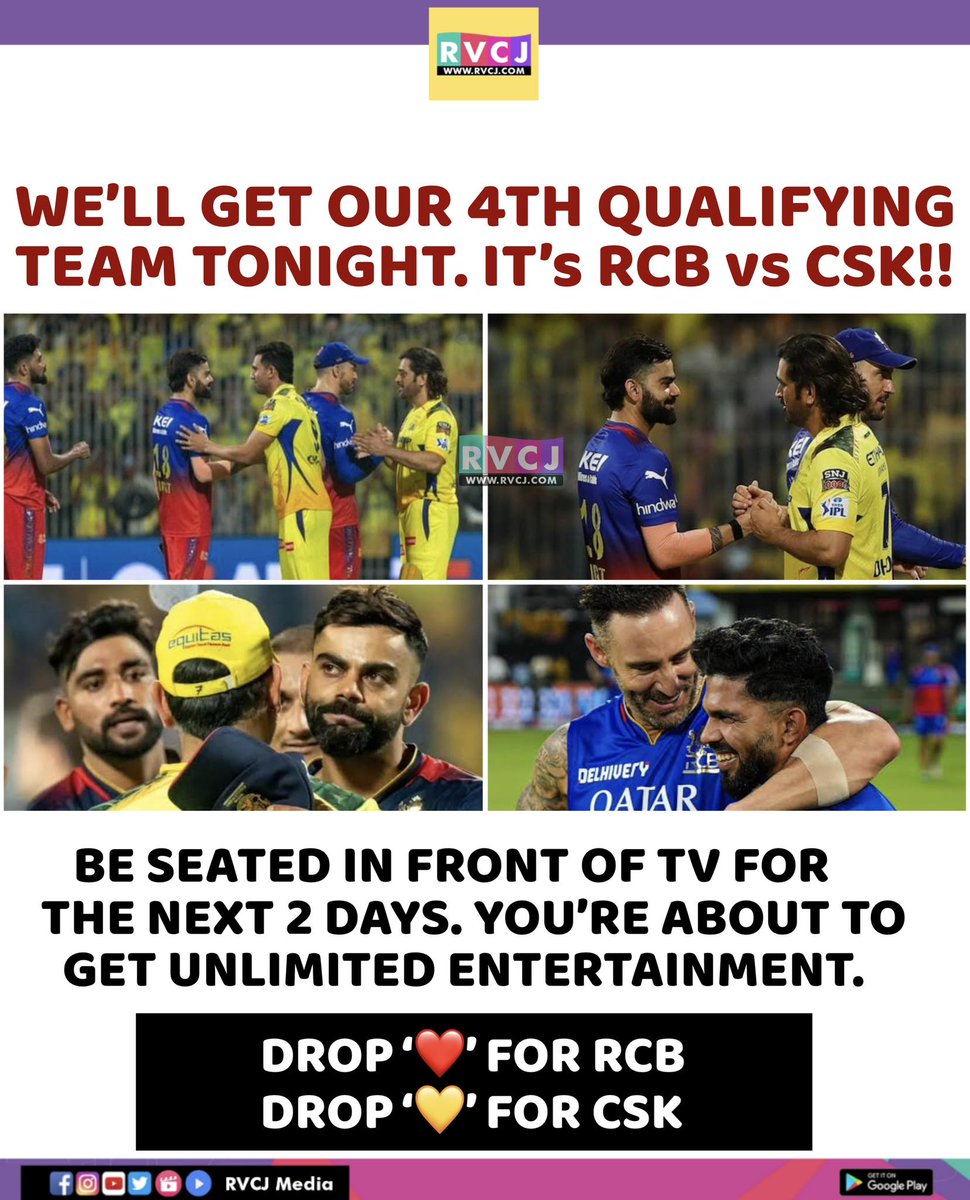 The Clash of Titans. It's RCB vs CSK 🔥💥