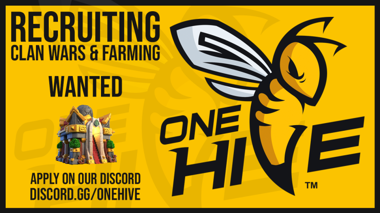 OneHive (@onehivecoc) on Twitter photo We're looking for some fresh blood again!!!
✅Daily voice sessions
✅Legends
✅Clan games, capital and wars
✅Champs 1 sccwl
✅Occasional leagues
Apply at: discord.gg/onehive
Retweets appreciated. We're looking for some fresh blood again!!!
✅Daily voice sessions
✅Legends
✅Clan games, capital and wars
✅Champs 1 sccwl
✅Occasional leagues
Apply at: discord.gg/onehive
Retweets appreciated.