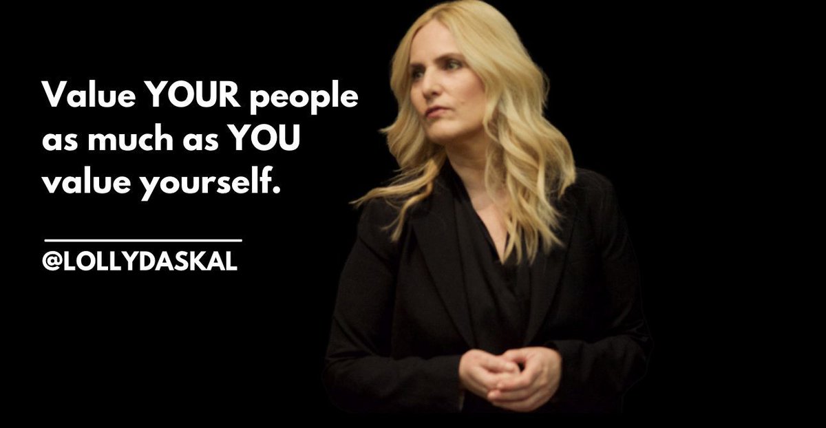 Value YOUR people as much as YOU value yourself. ~ @LollyDaskal bit.ly/3AlMy0Y  #Leadership #Management #TedTalk #HR #LeadFromWithin #Tedx #Speaker