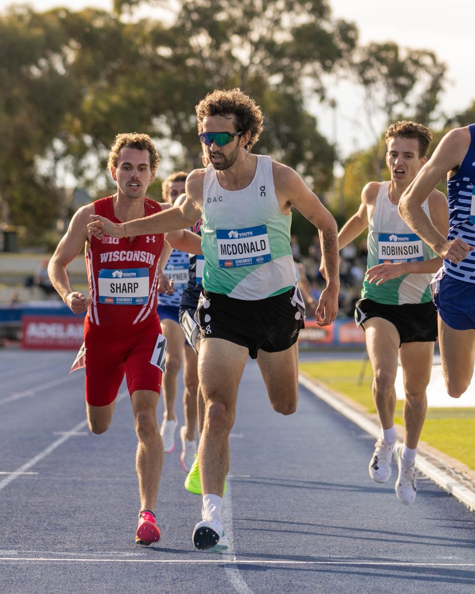 Mission accomplished for @mrgnmcdnld! The #Badgers legend runs a lifetime best of 13:00.48 in the 5K at the @usatf LA Grand Prix Distance Classic to secure an Olympic qualifying time! 📸- @AthsAust