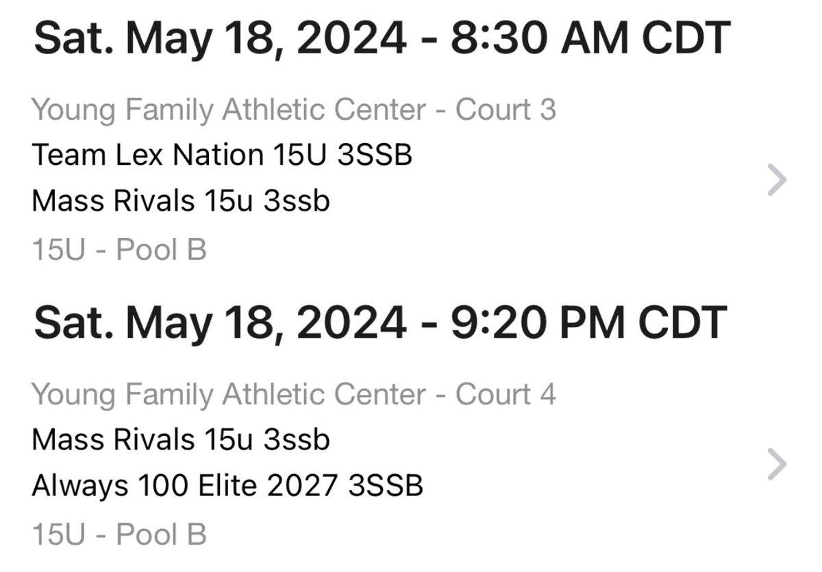 Ushearnda Rae (@iamcoachu1) on Twitter photo Day 1 <a href="/3SSBGCircuit/">3Stripes Select Basketball Girls Circuit</a> Session2 takeaways . <a href="/LadyRivals/">Lady Rivals</a> 15 #3SSB came to play 2-0 on the day w/ a come from behind win vs the size of Team Hubbard was incredible .
17 #3SSB did what they were supposed to do, Win
Back at it tomorrow <a href="/NEPSGBCA/">NEPSGBCA</a> <a href="/BashHoopsNE/">Bash Hudson</a> <a href="/TwinViZuals/">Twin ViZuals</a> #WeAre. Day 1 <a href="/3SSBGCircuit/">3Stripes Select Basketball Girls Circuit</a> Session2 takeaways . <a href="/LadyRivals/">Lady Rivals</a> 15 #3SSB came to play 2-0 on the day w/ a come from behind win vs the size of Team Hubbard was incredible .
17 #3SSB did what they were supposed to do, Win
Back at it tomorrow <a href="/NEPSGBCA/">NEPSGBCA</a> <a href="/BashHoopsNE/">Bash Hudson</a> <a href="/TwinViZuals/">Twin ViZuals</a> #WeAre.