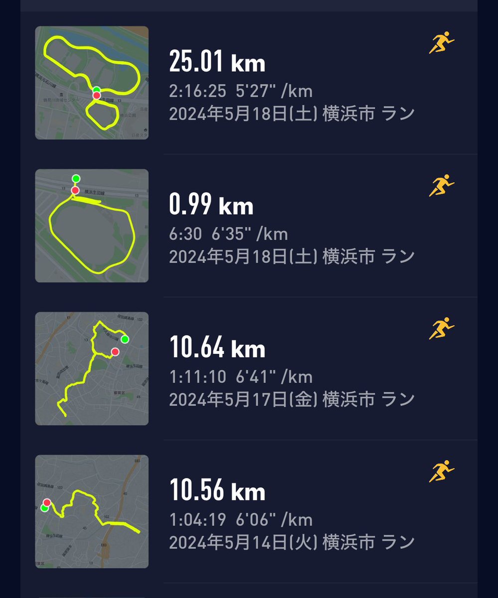 新横浜公園周回ランx10
晴天21℃風あり ペーラン5’30”
だんだん気温上がり、後半は暑さとの闘い✨30kmまでいけなかったけど、なんとか走り切ったのでよしとします☺️
#朝ラン #metaspeedsky