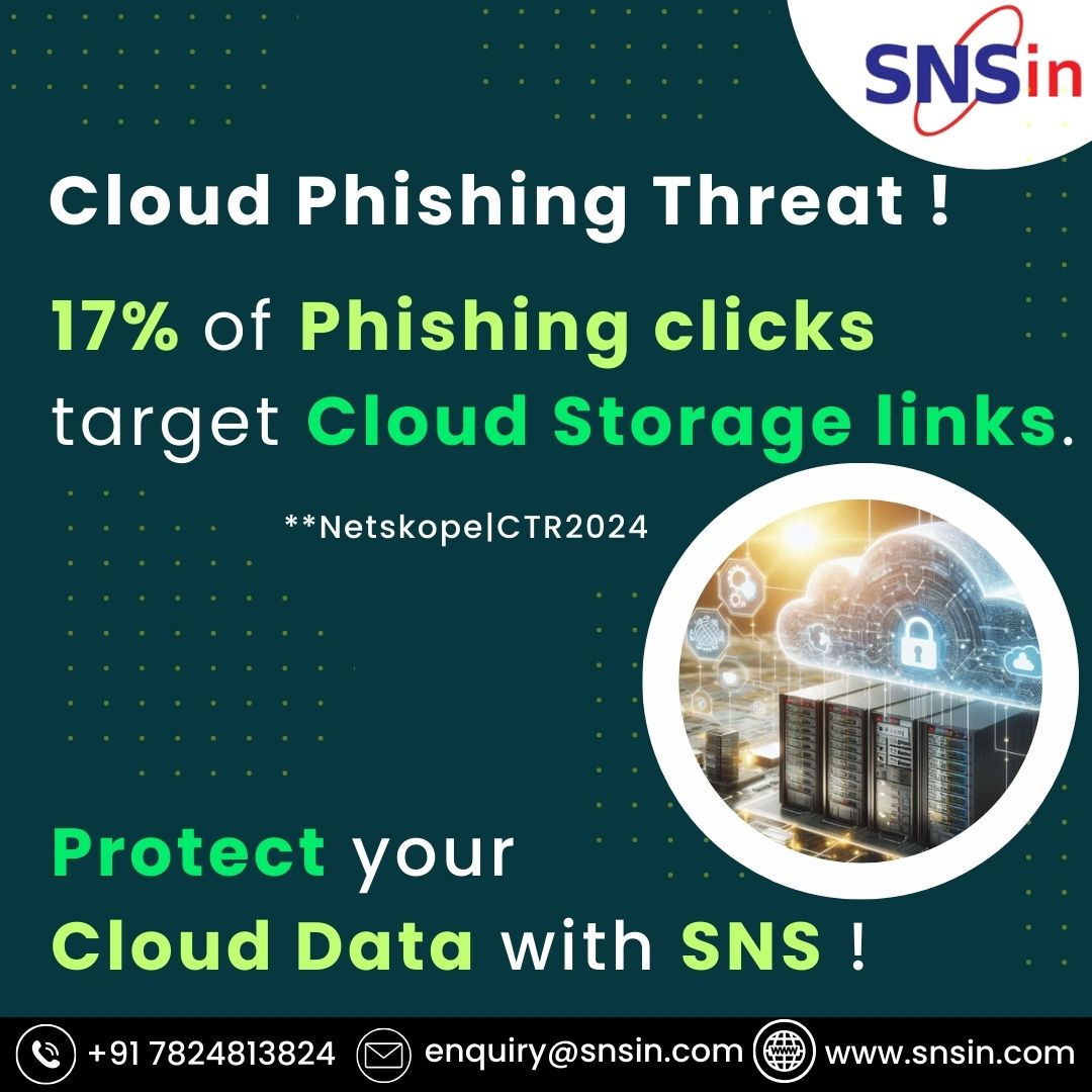 SolutionsSecure's tweet image. Cloud Phishing Threat !
17% of Phishing clicks target Cloud Storage links.
Protect your Cloud Data with SNS !
Contact Us: enquiry@snsin.com | +91 782-481-3824 | snsin.com
#CloudPhishing #CloudDataProtection #SNS #CloudSecurity