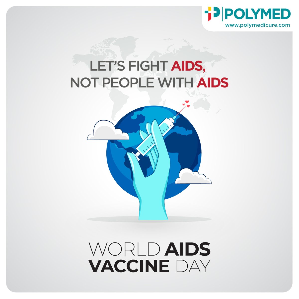 On this #WorldAIDSVaccineDay , let’s thank and encourage the healthcare workers, scientists, researchers, and doctors who are working together to find an effective #Vaccine for #AIDS.

#HIVAwareness #AIDSAwareness #Polymed