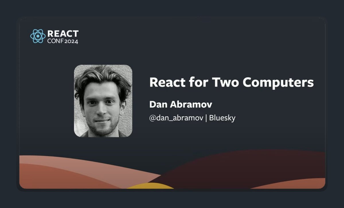 rauchg's tweet image. Dan Abramov&apos;s &quot;React for Two Computers&quot; was a seminal talk. It makes the case for the inevitability of the Server and Client component paradigm.

Every time you visit a page, you&apos;re witnessing computation distributed over time and space. When a page gets server-rendered, Computer…