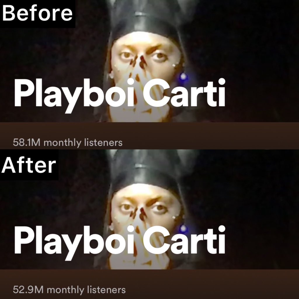 Playboi Carti lost millions of monthly listeners and fans are saying he’s fell off and needs to drop new music