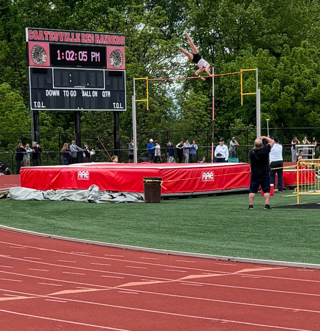 Veronica Vacca crushing it at the PIAA District One Track &amp; Field Championships. The Junior qualified for States and will be going for another title. Ella Woehlcke took 3rd in the mile and all other relays and individuals had PRs!