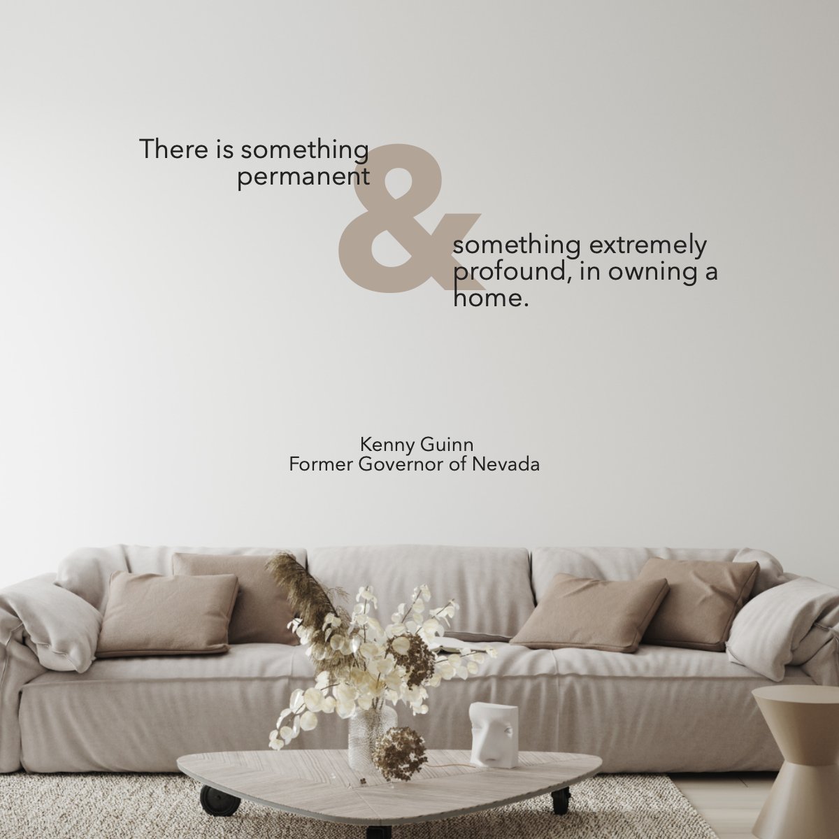 'There is something permanent, and something extremely profound, in owning a home.' — Kenny Guinn 📖 #quoteoftheday #quotestagram #lifequotes #realestate #quotes #realestate