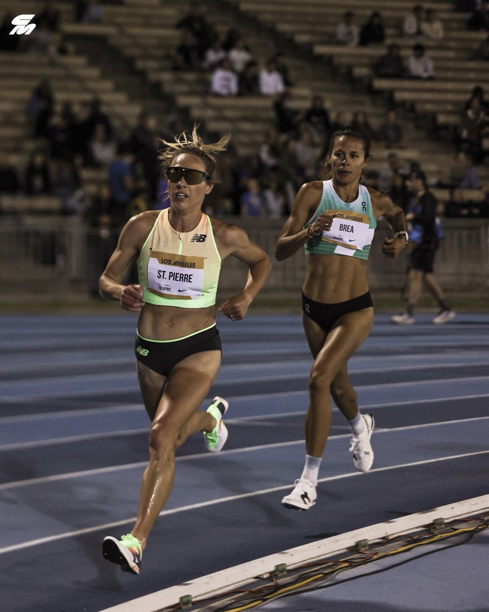 STOP ELLE 🛑
 
Elle St. Pierre shows why she’s the woman to watch at any distance with a dominant 5000m win at the LA Grand Prix in 14:34.12.
 
St. Pierre led the race from the moment the rabbits stepped off and still closed her last 400m in 63 seconds to knock 24 seconds off her
