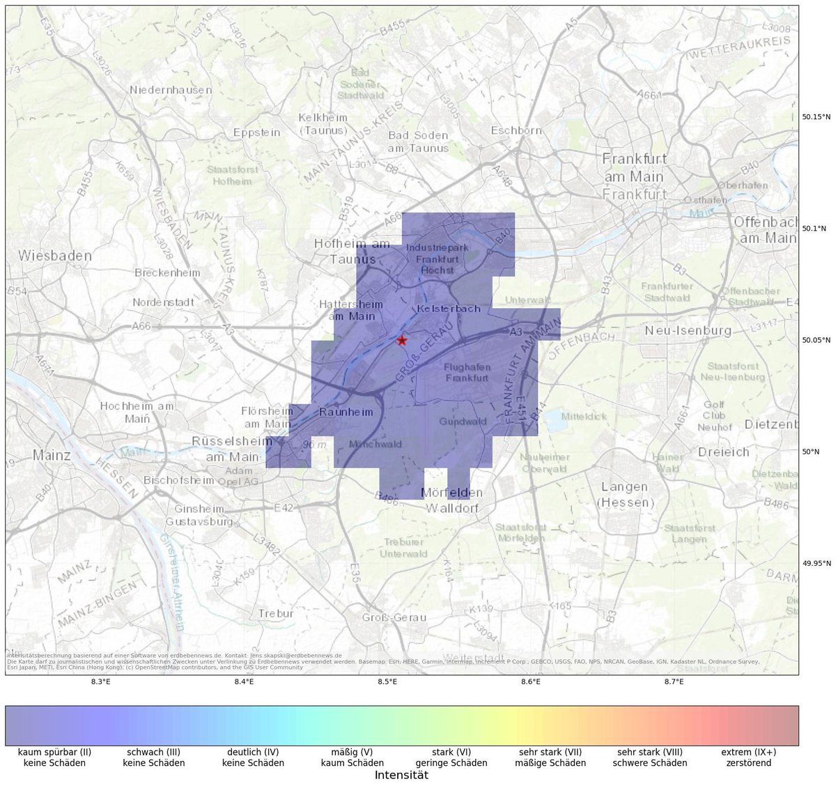 Erdbebenserie in der Nacht am  Flughafen Frankfurt: Rund zwei Dutzend Erdbeben innerhalb einer Stunde wurden aufgezeichnet. Das stärkste (M2.2) wurde in der Umgebung schwach verspürt. erdbebennews.de/2024/05/erdbeb…